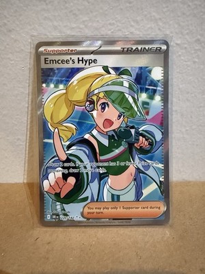 Emcee s Hype 220/182 Full Art Trainer Karte Destined Rivals Pokemon TCG