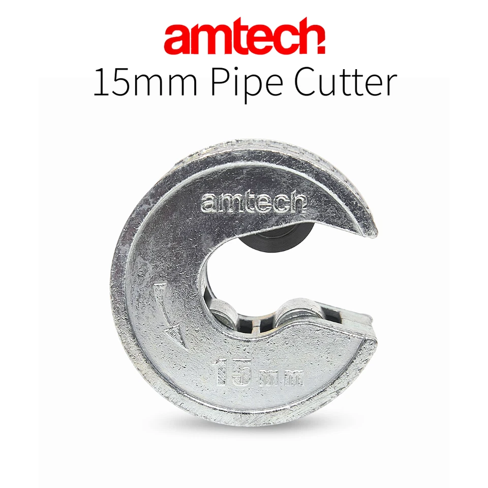 Amtech 15mm Copper Pipe Cutter Mini Pipe Cutter Burr-Free Self-Locking Tool - Image 2 of 4