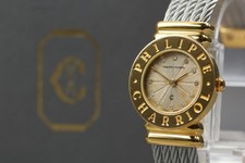 [Exc + 5 Box mit Papier] PHILIPPE CHARRIOL 7007901 Gold Dial Quartz 24mm...