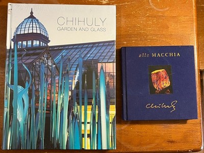 New LOT of 2 Chihuly Garden and Glass Alla Macchia Dale Chihuly Hardcover Books