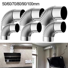 1x Stove Flue Steel Flue Pipe Elbow Rain Cap Pipes Chimney Liner Flue For Stove