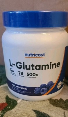 Nutricost L-Glutamine Powder Blue Raspberry