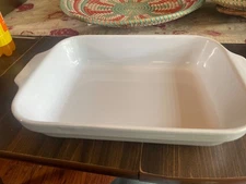 SUPER DUPER Emile Henry France Ovenware Rectangular Baking Dish 9x11 White