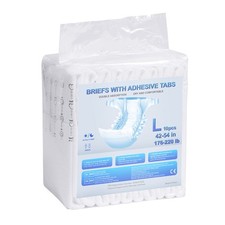 Uimoso Adult Disposable Brief Diapers with Tab Closure Men Women L Size 40 Count