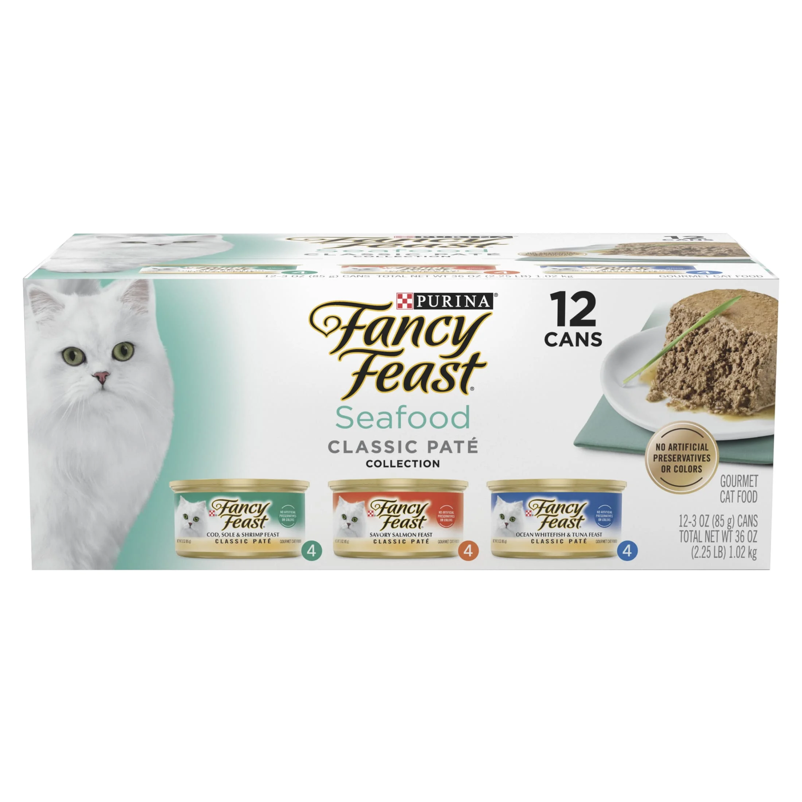 Purina Seafood Classic Grain Free Pate Wet Cat Food Variety Pack