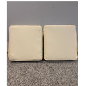 Aoodor Set of 2 Rectangle 24x22 Outdoor Cushions Beige Polyester Blend Foam Fill