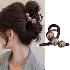 Pearl Hair Claw Clips Elegant Acrylic 1 Count Pack of 1 , Color 5