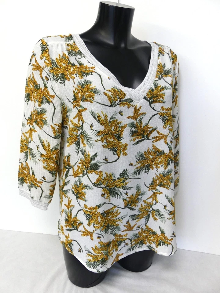 Blouse IT HIPPIE, imprimée multicolore, Taille 40/42, TBE - Photo 1/4