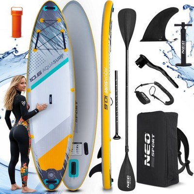 NEO-SPORT Aufblasbar Stand Up Paddle Board SUP Board KommplettSet 320 cm