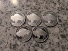 Lot of Five 1 ounce  silver rounds