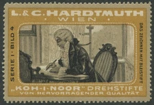 Austria Ad Cinderella Stamp L&C Hardtmuth Vienna Koh-I-Noor Mechanical Pencils