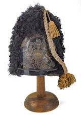 RARE 19th C. DUKE of LANCASTER REGT. WAR of 1812 GRENADIER BEARSKIN MITRE HAT