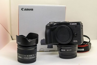 Canon EOS M6 Mark II Spiegellose Systemkamera Kit mit EF-M 15-45mm Objektiv
