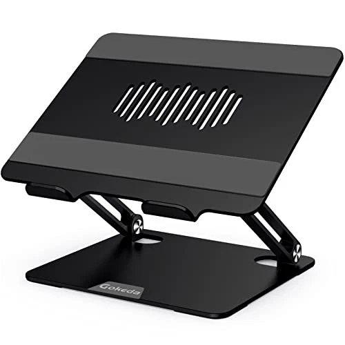 GOKEDA Laptop Stand, Ergonomic Aluminium Alloy Computer Stand for desk,