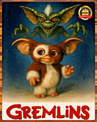 Gremlins Movie Tribute Art Premium Aluminum Metal Sign 11x14 Retro Wall Decor