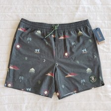 Roark Shorey 16 TE Fenula Elastic Waist Trunks Dark Military Men's M NWTs
