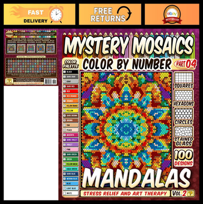 100 Mandalas Color by Number - Vol. 2: Elegant Floral & Geometric Patterns for S