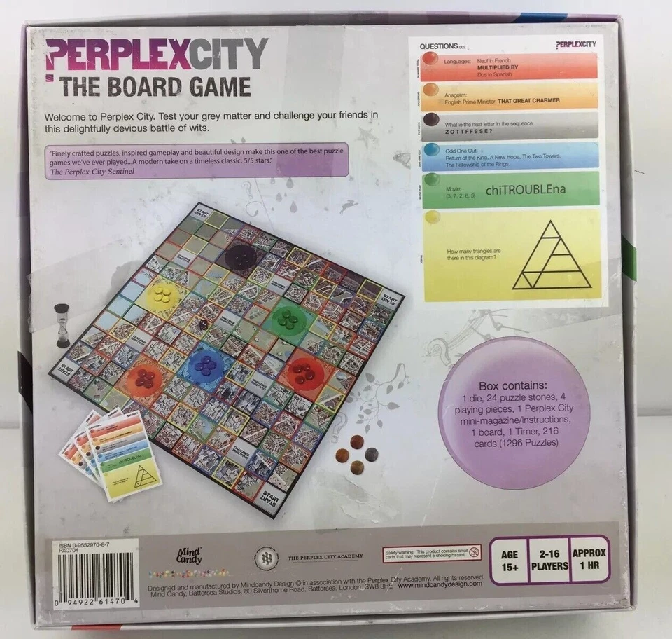 Bundle x4 Teen Adult Mind Games & Trivia Chain Reaction Popdoku Charge Large. VG - Image 3 of 4