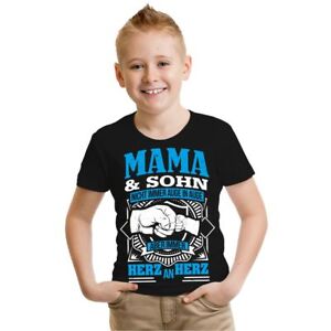 Kinder T-Shirt Mama & Sohn Geschenk Geburtstag Spruch Größe 86-164 Jungen