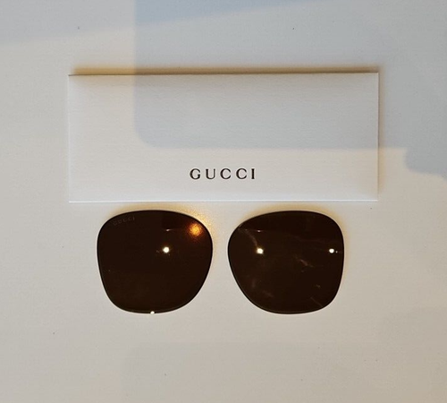 Authentique lentille de remplacement pour lunettes de soleil GUCCI - GG 1071S - Marron - Photo 1/2