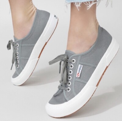 NWOT SUPERGA   2750 Cotu Classic Sneakers   Light Gray   Size 7.5w or 6m - EU 38