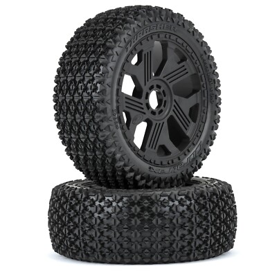 トンキー Duratrax 1/8 Thrasher F/R Buggy Tires MTD 17mm Black Ripper Wheel