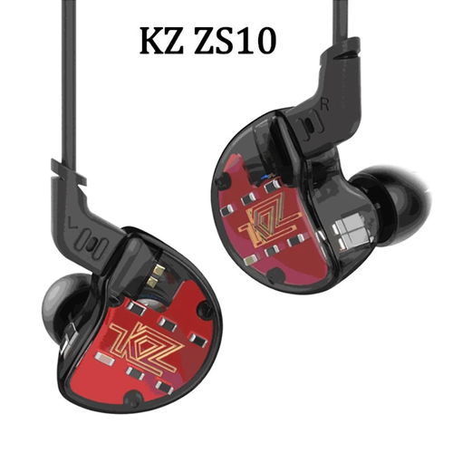 KZ ZS10 Auricolari 4BA+1 DD ibrido in Orecchio Cuffie HIFI BASS CUFFIE DJ  MONITOR | eBay