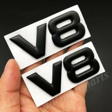 2x Metal Black V8 Vntage Car Auto Trunk Fender Rear Emblem Badge Decals Sticker