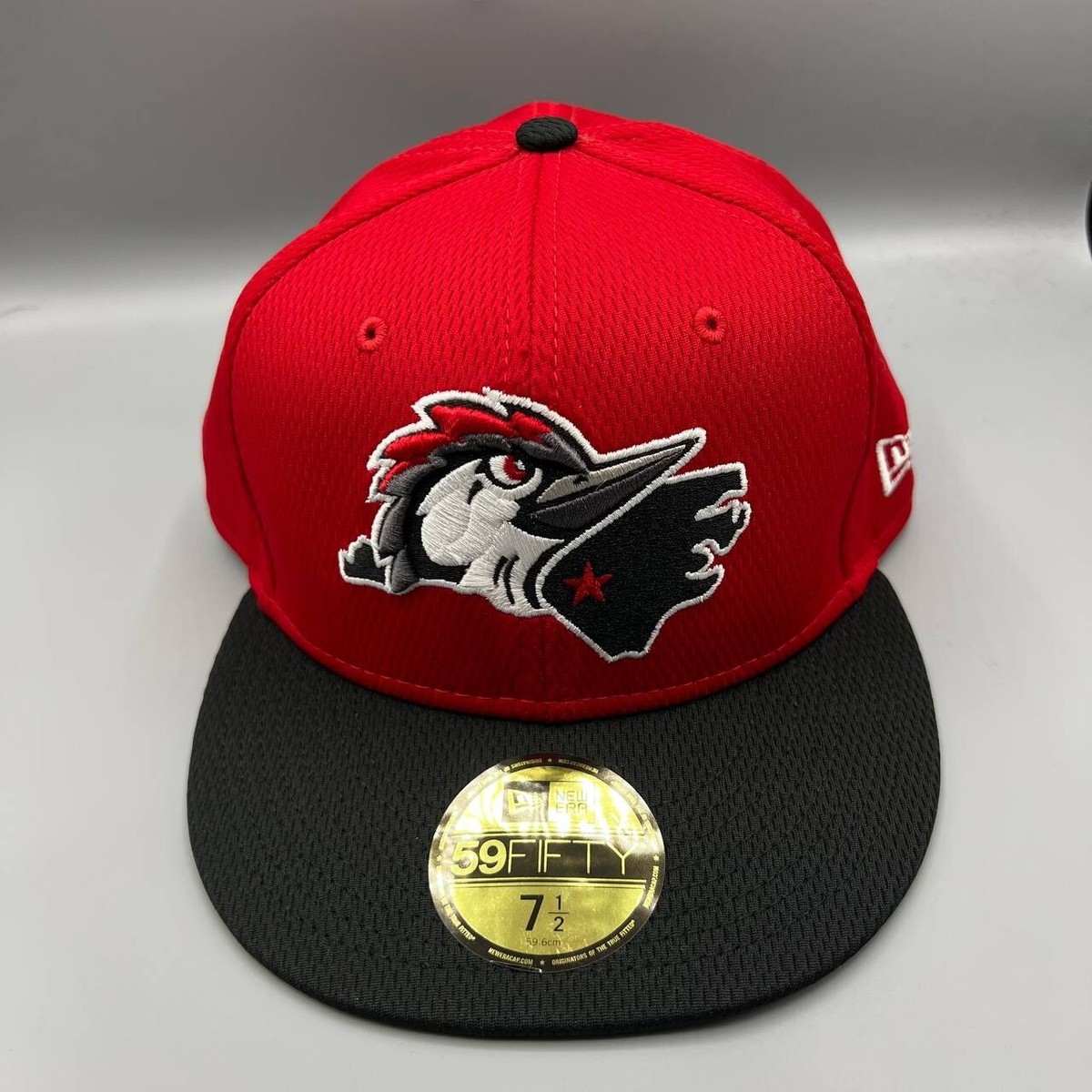 NEW ERA GOLFICKERS 59FIFTY キャップ 7 1/2 Fayetteville Woodpeckers Hat Men 7 1/2 Red MiLB 59Fifty New Era