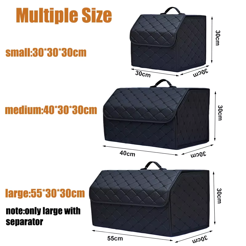 Collapsible Car Trunk Organizer With Lid for Multipurpose Storage