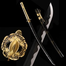 Handmade Dragon Engraved Japanese Katana Sword Full Tang Razor Sharp Samurai
