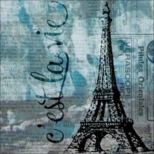 Eiffel Tower Accent  Decor Tile LuAnn Roberto Paris Art Backsplash LRA002AT