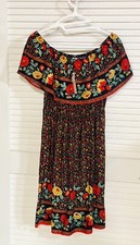 Choies Off Shoulder Dress Size Small Black Floral Women NWT