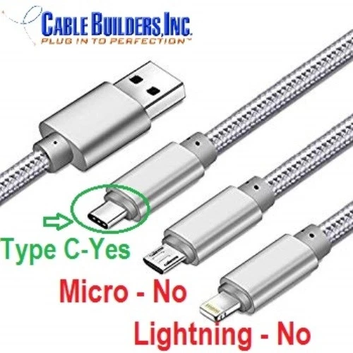 3-PACK USB C to C or A to C CABLE FAST CHARGE CORD 3/6/10FT for iPhone 15 16 SAM - image 2 of 2