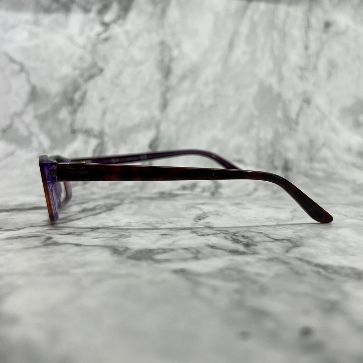 Ray Ban RB5187 2442 Glossy Tortoise Purple Rectangle Eyeglasses 52-16 140 New Ray-Ban RB5187 2442 Eyeglasses Tortoise Purple Rectangular  main image 2