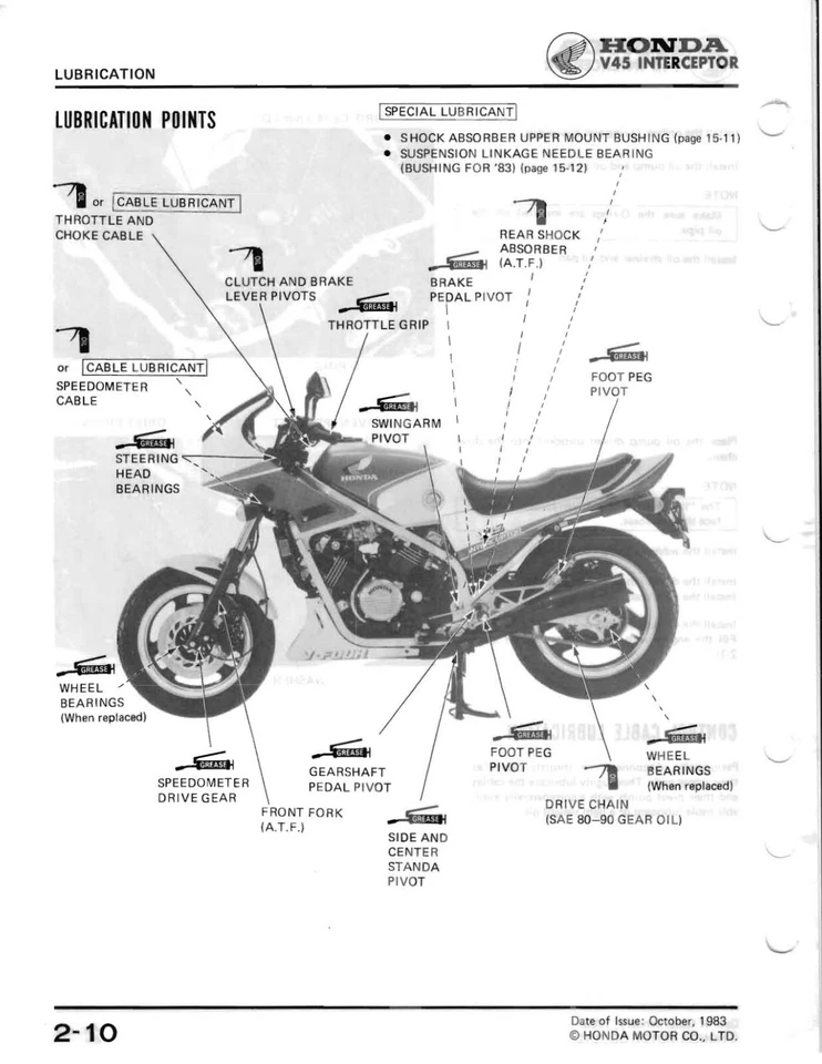 HONDA VF700 VF750F  WORKSHOP MANUAL REPAIR TALLER SERVICE BOOK ON PAPER ENGLISH - Imagen 2 de 2
