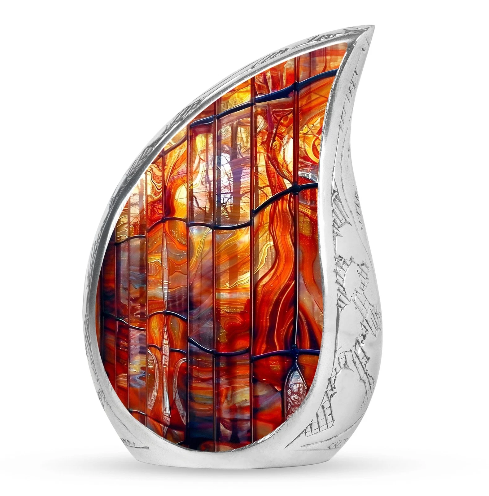 Stained Glass Urn   Tear Drop Urns For Ashes   Urns For Ashes Adult Male