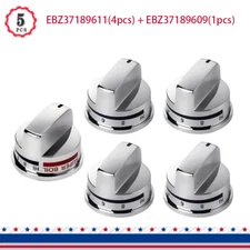 5 Pc Fits LG EBZ37189611(4pcs) Gas Stove Knobs EBZ37189609(1pcs) Oven Range Knob