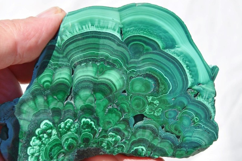 Beautiful Polished Malachite Slice Congo Natural Crystals 109mm 4.3" 4216 dxx