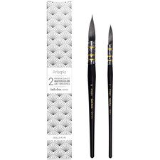 ARTEGRIA Watercolor Brush Set - Synthetic Squirrel Quill Brushes, Sizes 2 6