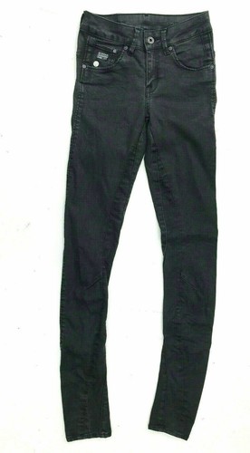 .G-Star 'ARC 3D JEG SKINNY WMN' Black Coated Superskinny Jeans W28 L34 AU10 - Picture 2 of 10