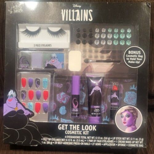Disney Villains Ursula Cosmetic Bag, Makeup & Accessory Adult Cosplay  Kit - Photo 1 sur 2