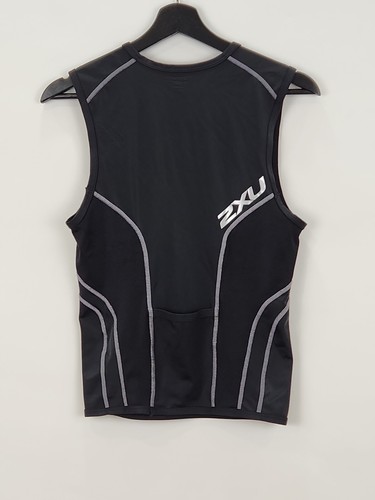 2XU 1/2 Zip Tank Top Womens Size L Black Activewear - Picture 2 of 9
