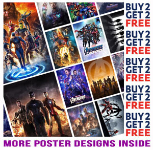 BUY 2 GET ANY 2 FREE CAPTAIN AMERICA BB4 AVENGERS ENDGAME POSTER A4 A3 SIZE