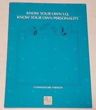 Know Your Own IQ, Know Your Own Personality 1985 Commodore 64 MANUAL ONLY