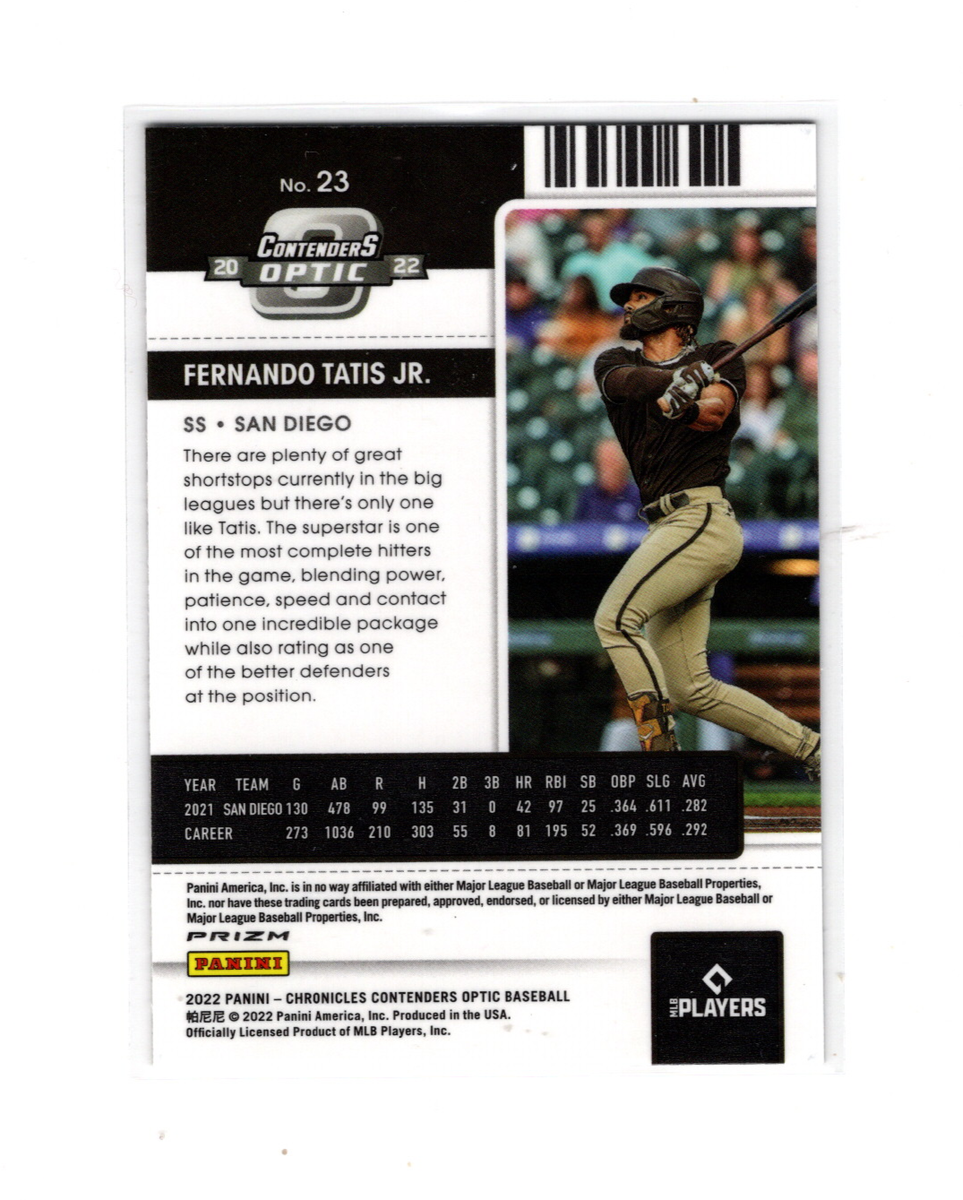新品 tati 2022 Panini Chronicles Contenders Optic Pink Pulsar Fernando Tatis