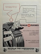 Michelin X Tires Woodbury NY Michelin Man Cutaway Diagram Vintage Print Ad 1963