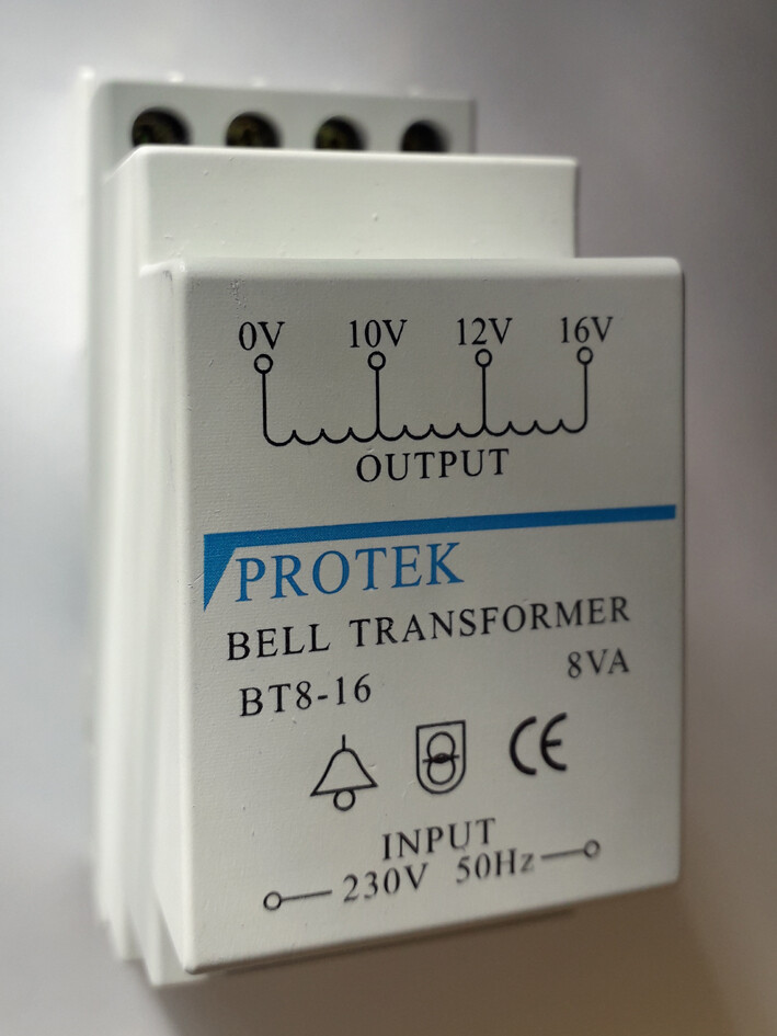 PROTEK Bell Transformer Din Rail Mounted 16V For Nest & Ring Door Bell