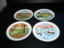 Villeroy Bloch Design Naif 4 Seasons Display Plates Spring Summer Autumn Winter