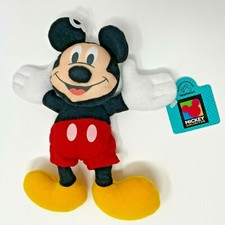 Disney Mickey Mouse Applause Bean Bag Plush 7" Tall New w/ Tag Mickey Unlimited